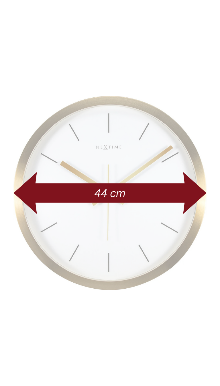 NeXtime Stripe Gold Clock