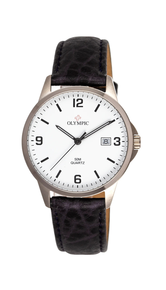 Olympic Gents Titanium White Dial