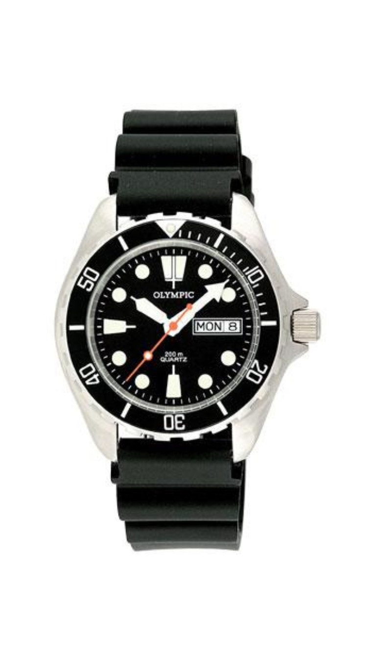 Olympic Gents Classic Dive Watch Black Dial