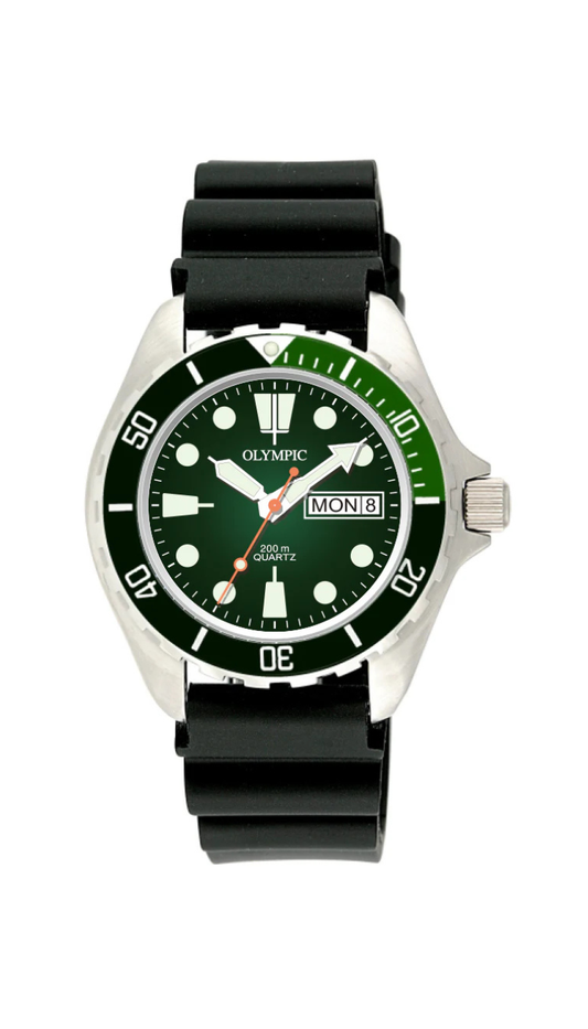Olympic Gents Classic Dive Watch Green Dial
