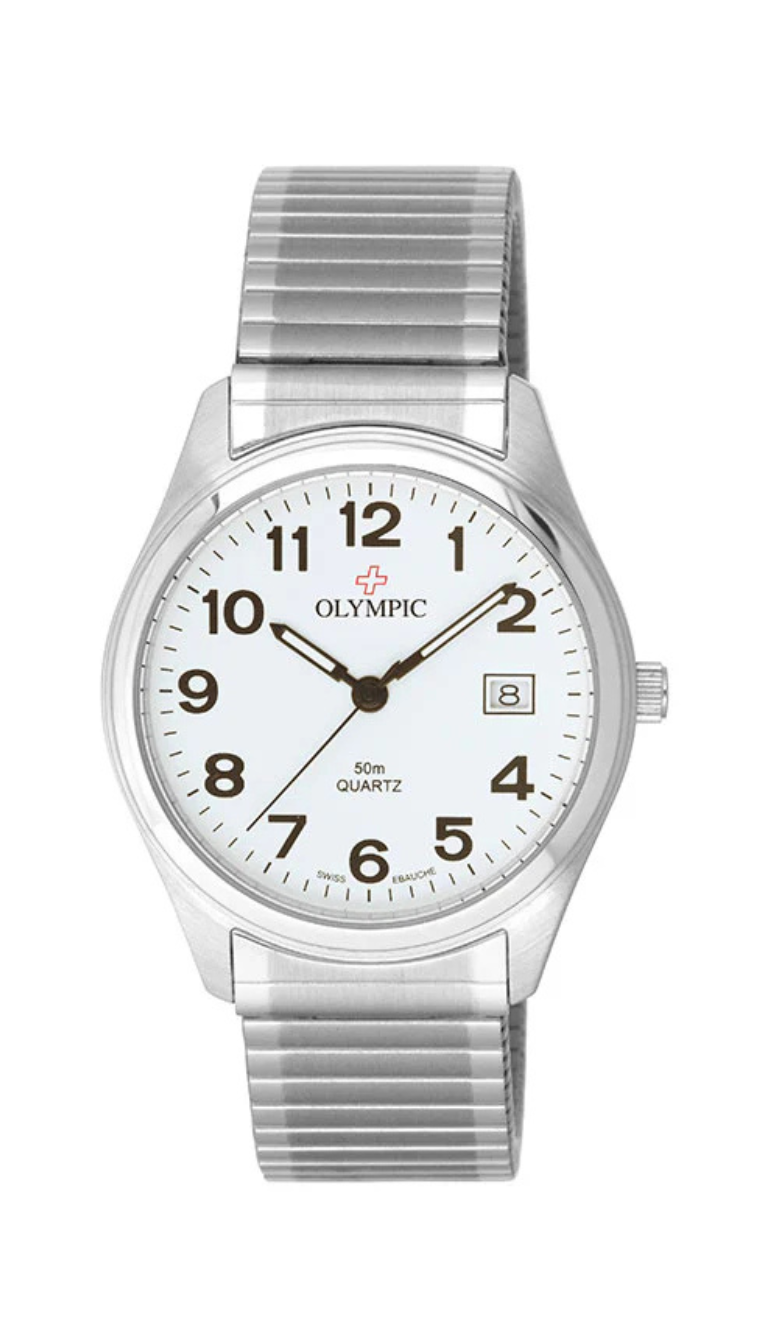 Olympic Gents Everyday Classic with Expanding Band (silver)