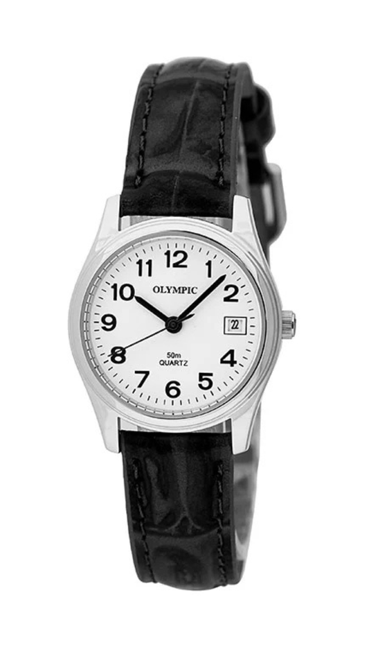 Olympic Ladies Everyday Classic Large Case with Leather Strap (silver)