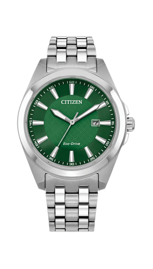 Citizen Gents Eco-Drive Stainless Steel Green Dial