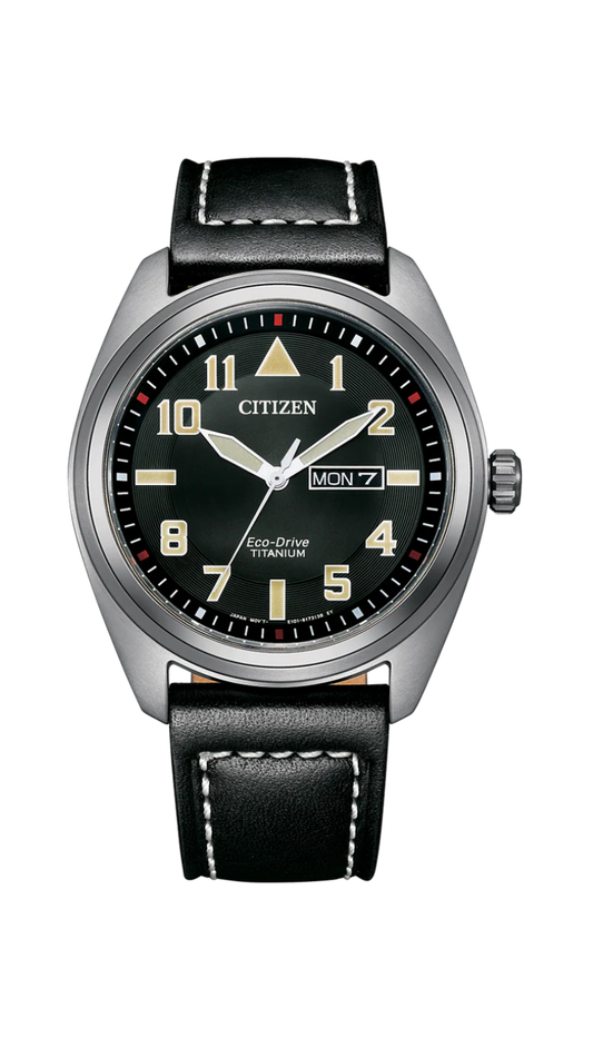 Citizen Gents Eco-Drive Titanium with Leather Strap