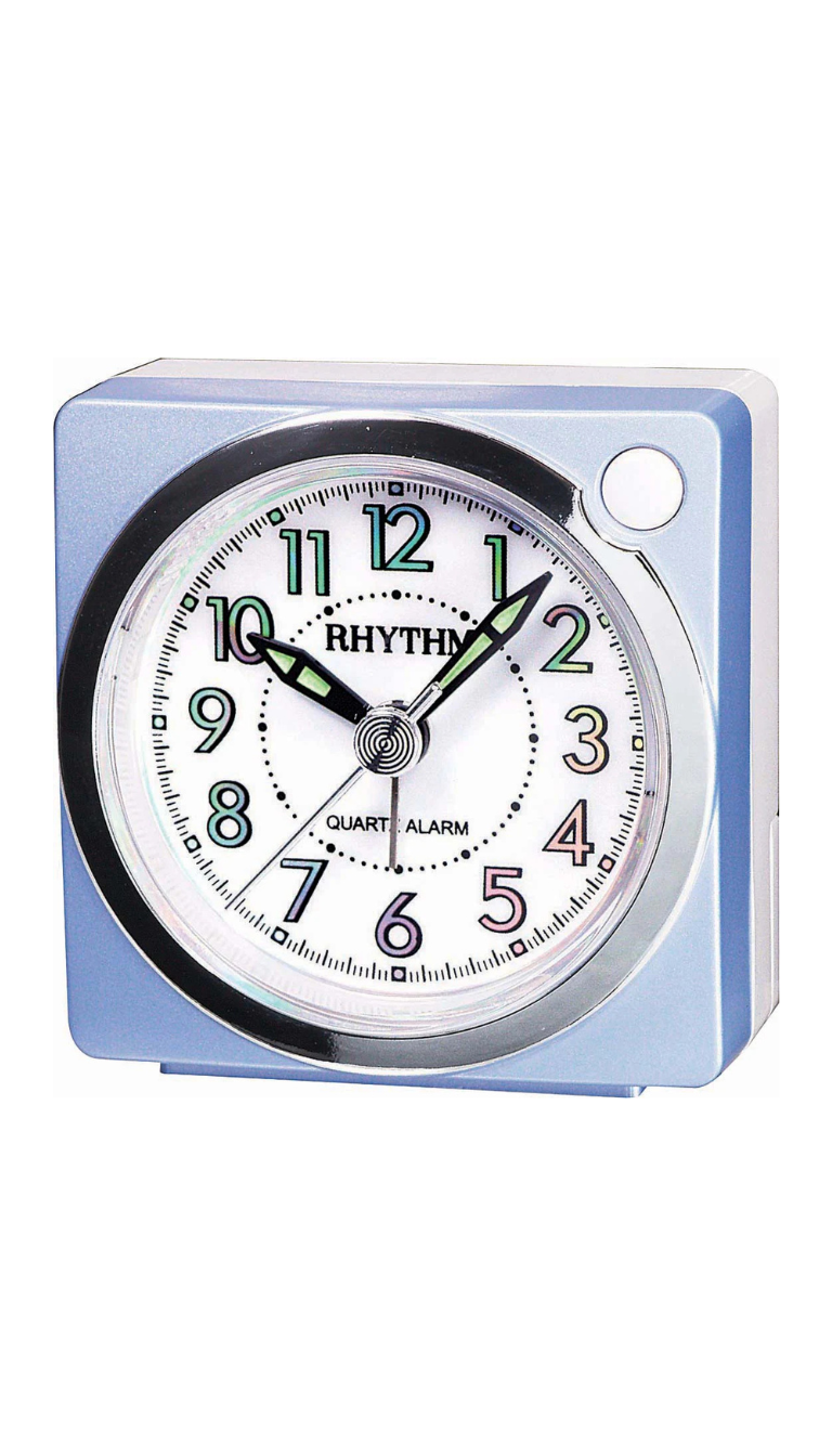 Rhythm Alarm Clock Hologram Dial Blue