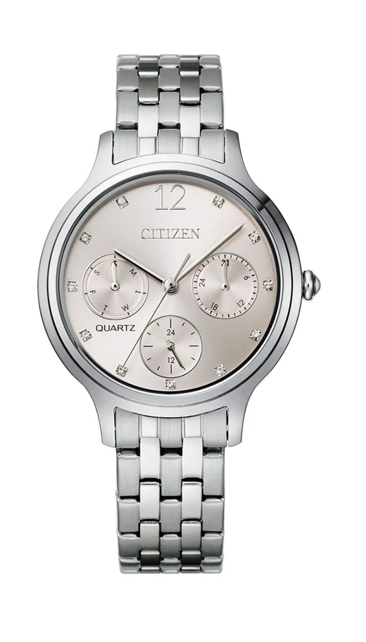 Citizen Ladies Quartz Stainless Steel Pink Dial
