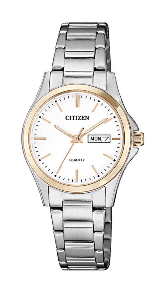 Citizen Ladies Quartz Bi-Tone White Dial