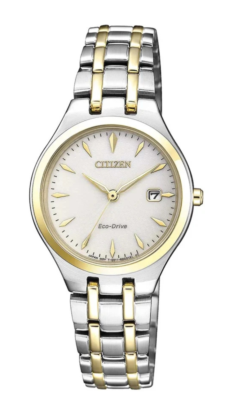 Citizen Ladies Eco-Drive Bi-Tone White Dial